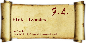 Fink Lizandra névjegykártya